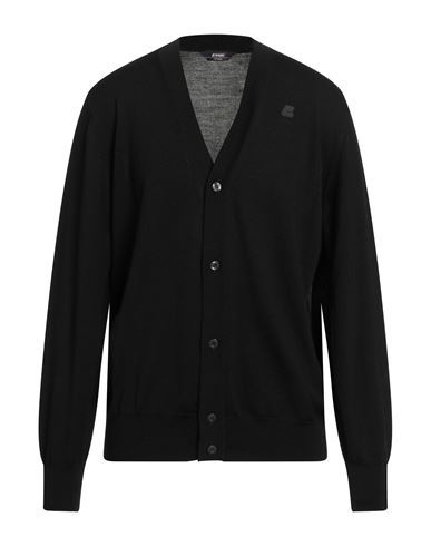 K-way Man Cardigan Black Size Xxl Virgin Wool