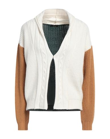 Hanita Woman Cardigan Cream Size L Viscose, Nylon, Wool, Cashmere