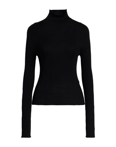 Rier Woman Turtleneck Black Size M Silk In Black
