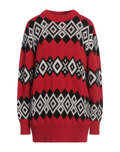 VICOLO VICOLO WOMAN SWEATER RED SIZE ONESIZE WOOL, ACRYLIC 