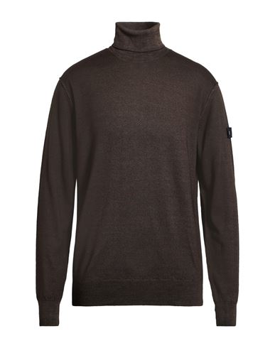 Peuterey Man Turtleneck Dark Brown Size Xxl Wool In Black