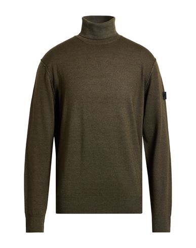 Peuterey Man Turtleneck Khaki Size Xxl Wool In Sand