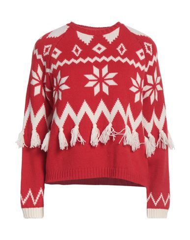 Shop Vicolo Woman Sweater Red Size Onesize Wool, Acrylic