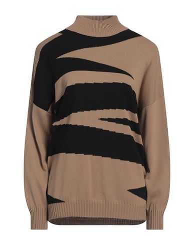 Corte Dei Gonzaga Woman Turtleneck Beige Size M Wool, Acrylic