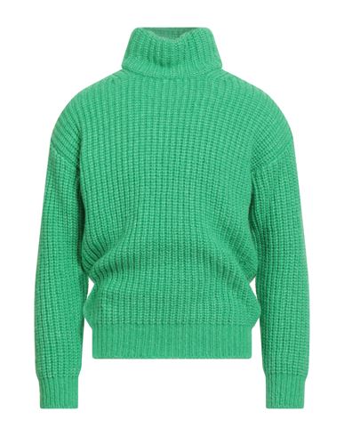 Roberto Collina Man Turtleneck Light Green Size 44 Baby Alpaca Wool, Nylon, Wool