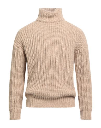 Roberto Collina Man Turtleneck Beige Size 44 Baby Alpaca Wool, Nylon, Wool