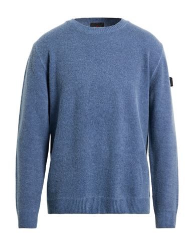 Peuterey Man Sweater Pastel Blue Size Xxl Wool, Polyamide In Blue