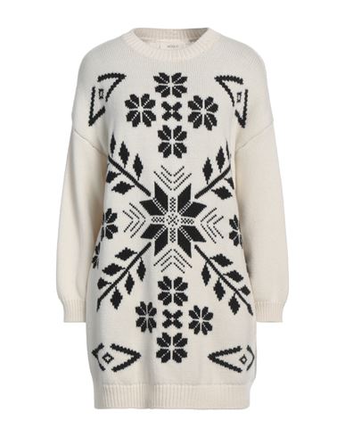 VICOLO VICOLO WOMAN SWEATER OFF WHITE SIZE ONESIZE WOOL, ACRYLIC 