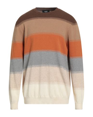 Masq Man Sweater Orange Size 46 Wool In Multi