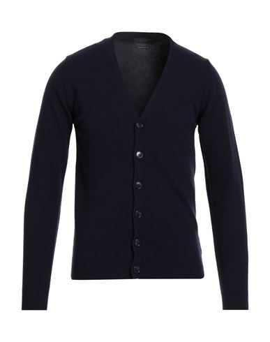 Daniele Fiesoli Man Cardigan Midnight Blue Size S Merino Wool, Cashmere