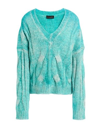 Roberto Collina Woman Sweater Turquoise Size M Baby Alpaca Wool, Nylon, Wool