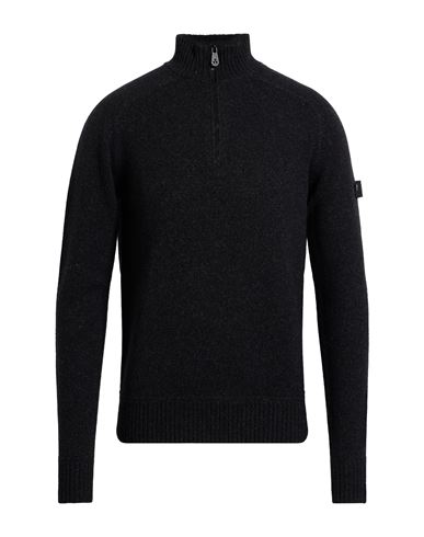 Peuterey Man Turtleneck Black Size Xxl Wool, Polyamide In Black