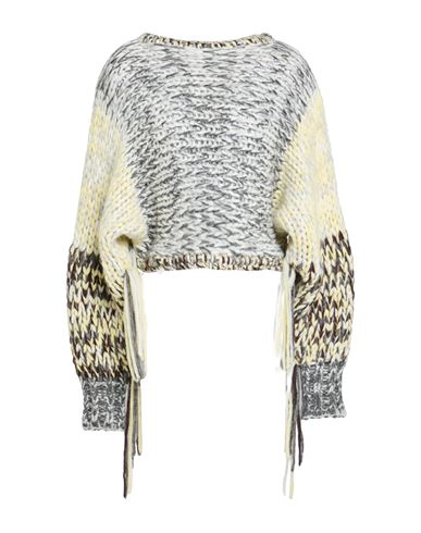 Roberto Collina Woman Sweater Grey Size M Baby Alpaca Wool, Nylon, Wool