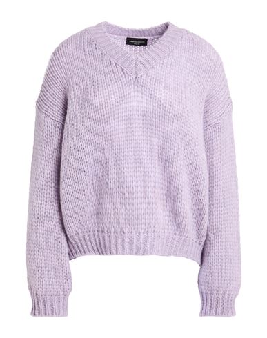 Roberto Collina Woman Sweater Lilac Size L Baby Alpaca Wool, Nylon, Wool