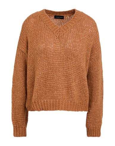 Roberto Collina Woman Sweater Camel Size L Baby Alpaca Wool, Nylon, Wool