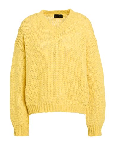Roberto Collina Woman Sweater Yellow Size M Baby Alpaca Wool, Nylon, Wool