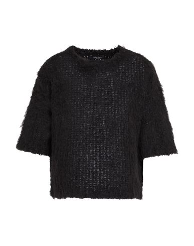 Roberto Collina Woman Sweater Black Size L Baby Alpaca Wool, Wool, Nylon