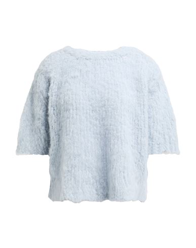 Roberto Collina Woman Sweater Sky Blue Size L Baby Alpaca Wool, Wool, Nylon