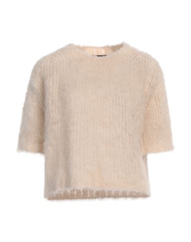 Roberto Collina Woman Sweater Cream Size L Baby Alpaca Wool, Wool, Nylon