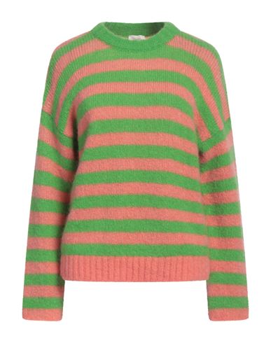 Alysi Woman Sweater Green Size S Mohair Wool, Polyamide, Elastane