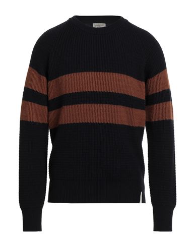 Brooksfield Man Sweater Midnight Blue Size 40 Polyamide, Viscose, Wool, Cashmere In Black