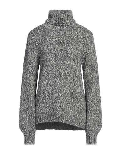 Daniele Fiesoli Collezione N_01 Woman Turtleneck Black Size M Wool, Nylon, Baby Alpaca Wool