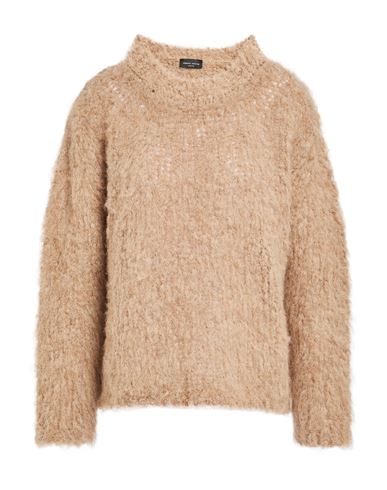 Roberto Collina Woman Sweater Camel Size L Baby Alpaca Wool, Wool, Nylon