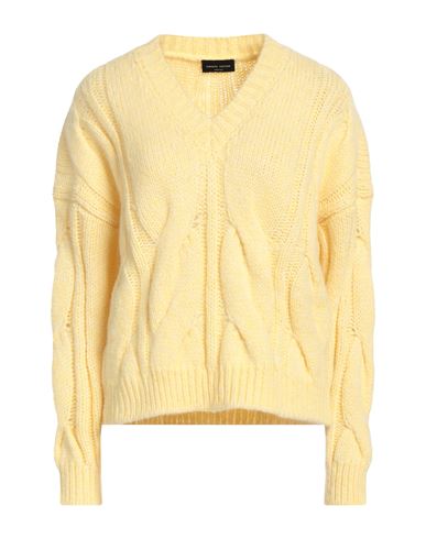 Roberto Collina Woman Sweater Yellow Size L Baby Alpaca Wool, Nylon, Wool