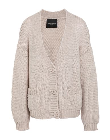 Roberto Collina Woman Cardigan Light Grey Size L Baby Alpaca Wool, Nylon, Wool