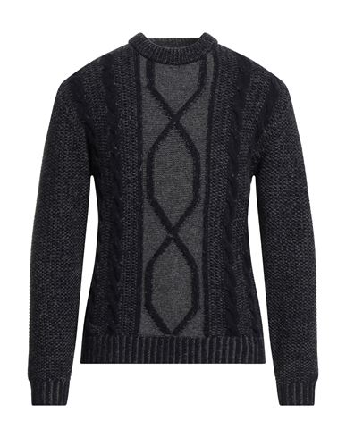 Daniele Fiesoli Man Sweater Navy Size L Baby Alpaca Wool, Merino Wool