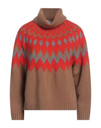 Daniele Fiesoli Collezione N_01 Woman Turtleneck Camel Size Xs Merino Wool, Polyamide, Cashmere