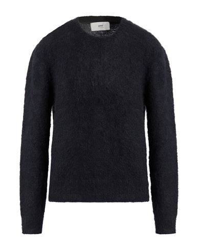 Ami Alexandre Mattiussi Man Sweater Black Size Xl Alpaca Wool, Mohair Wool, Polyamide, Elastane In Black