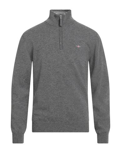 Gant Man Sweater Grey Size M Lambswool In Neutral