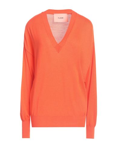Floor Woman Sweater Orange Size L Merino Wool