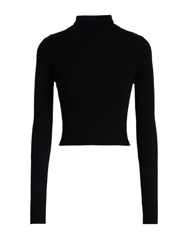 8pm Woman Turtleneck Black Size Xs Viscose, Polyester In Black