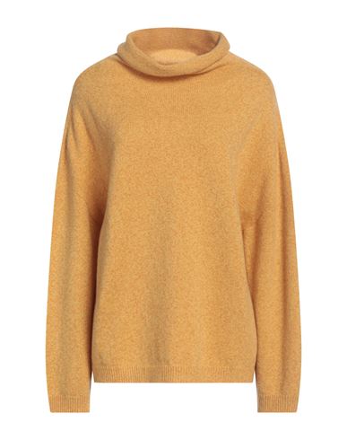 Daniele Fiesoli Woman Turtleneck Marigold Size S Merino Wool