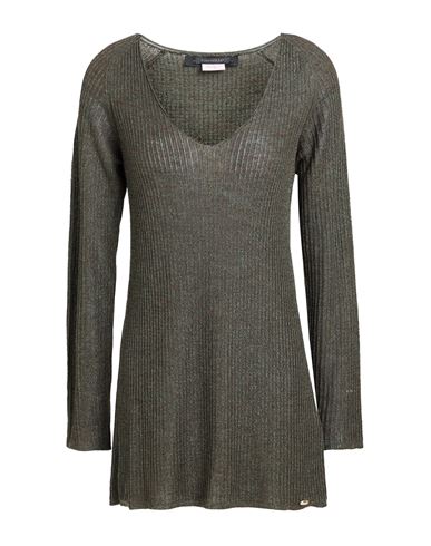 Nenette Woman Sweater Dark Green Size L Polyacrylic, Polyester, Wool, Viscose, Merino Wool