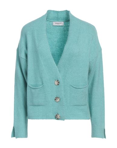 Markup Woman Cardigan Turquoise Size L Acrylic, Polyester, Elastane