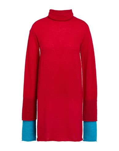 Issey Miyake Woman Turtleneck Red Size 2 Alpaca Wool, Nylon, Wool