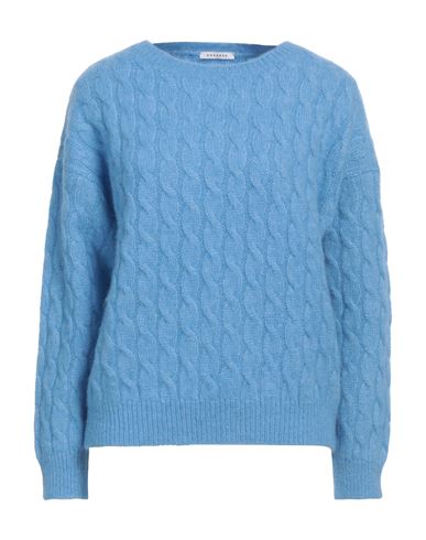 Rosso35 Woman Sweater Azure Size 8 Alpaca Wool, Polyamide, Virgin Wool