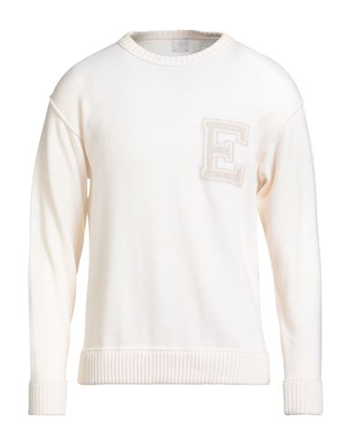 Eleventy Man Sweater Cream Size L Wool