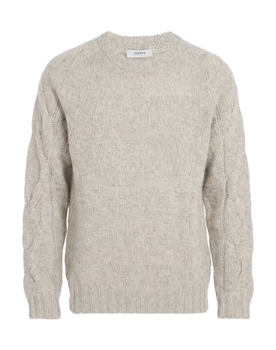 Alpha Studio Man Sweater Light Grey Size 40 Wool, Recycled Polyamide, Alpaca Wool