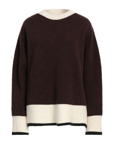 Momoní Woman Sweater Chocolate Brown Size M Wool, Polyamide, Elastane