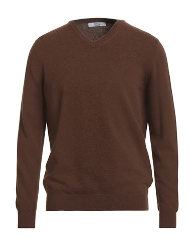 +39 Masq Man Sweater Brown Size 44 Wool