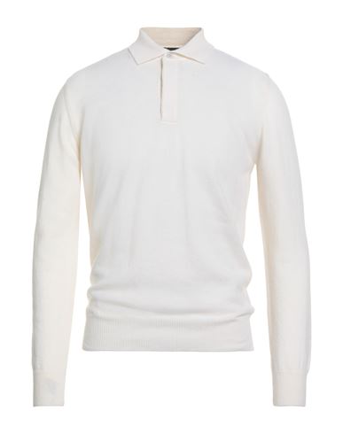 Alpha Studio Man Sweater Cream Size 48 Geelong Wool In White