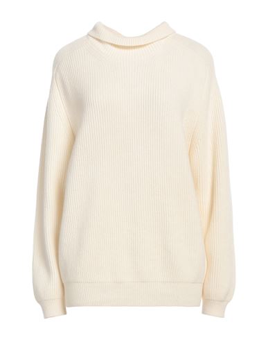 Pt Torino Woman Turtleneck Cream Size 6 Wool, Cashmere