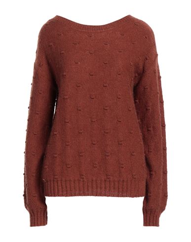 Manila Grace Woman Sweater Brown Size L Acrylic, Mohair Wool, Polyamide, Wool