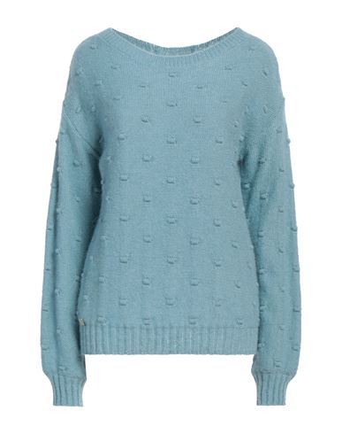 Manila Grace Woman Sweater Light Blue Size L Acrylic, Mohair Wool, Polyamide, Wool