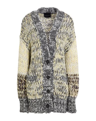 Roberto Collina Woman Cardigan Grey Size M Baby Alpaca Wool, Nylon, Wool