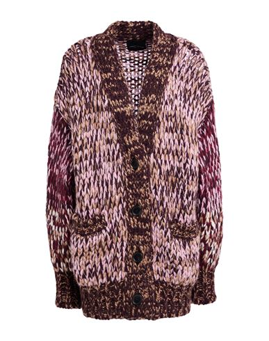 Roberto Collina Woman Cardigan Burgundy Size Xs Baby Alpaca Wool, Nylon, Wool